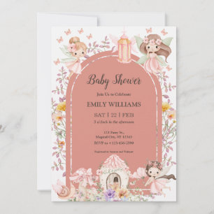 Magical Boho Fairy Garden Baby Shower Invitatio Invitation