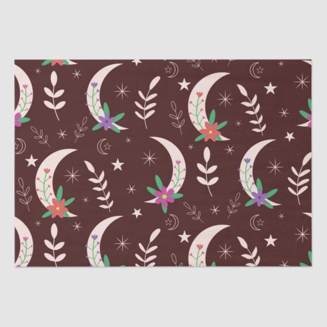 Magical Boho floral moon   Tissue Paper (Front)
