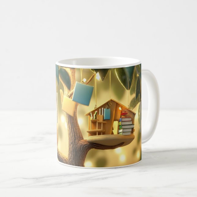 magical "book tree,"  coffee mug (Front Right)