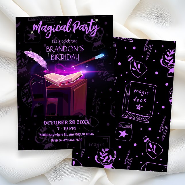 Magical book witch  invitation (Creator Uploaded)
