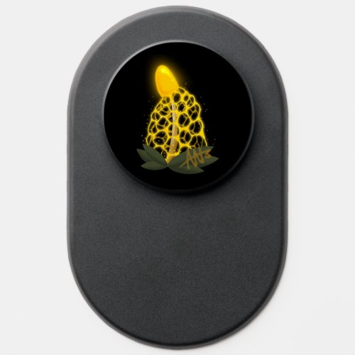 Magical Bridal Veil Sparkly Yellow Mushroom PopSocket