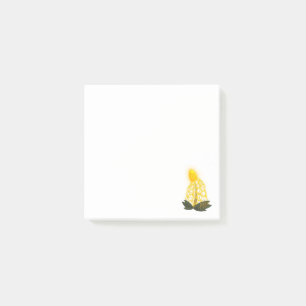 Magical Bridal Veil Sparkly Yellow Mushroom Post-it Notes