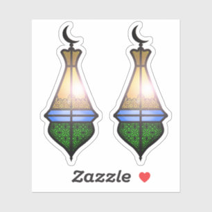 Magical Bright Colorful Oriental Lantern Sticker
