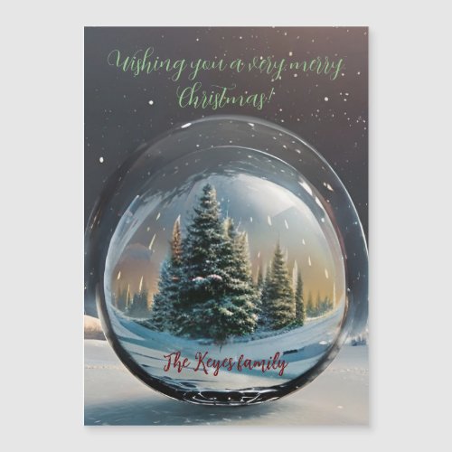 Magical bubble with christmas trees  custom text