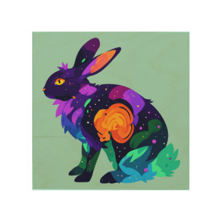 Magical Bunny Wood Wall Art
