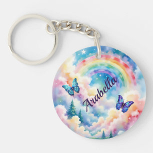 Magical Butterflies and Rainbow Colors Keychain