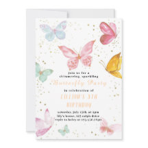 Magical butterflies Birthday invitation 2025