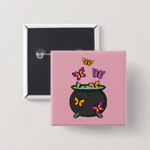 Magical Butterflies from a Cauldron Button