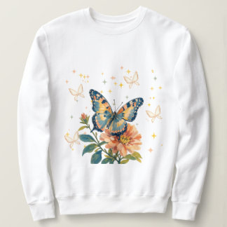 Magical Butterfly Floral T-Shirt Sweatshirt