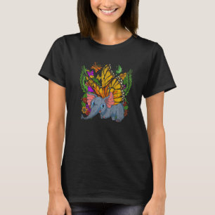Magical Butterfly Insect Africa Zoo Animal Elephan T-Shirt