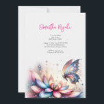 Magical Butterfly Invitations Girl's 5th Birthday<br><div class="desc">Invite your guests to a magical celebration with our cute butterfly-themed 5th birthday invitations, perfect for your little girl's special day! These girly invites feature a delightful pink butterfly fluttering above a charming flower, creating a whimsical design that’s both sweet and enchanting. Ideal for kids and filled with soft pastel...</div>