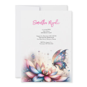 Magical Butterfly Invitations Girl's 5th Birthday
