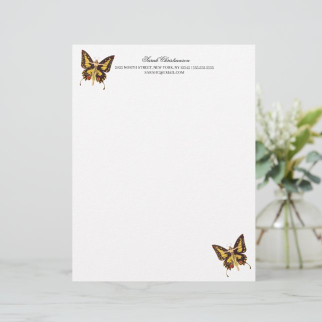 Magical Butterfly Letterhead (Standing Front)
