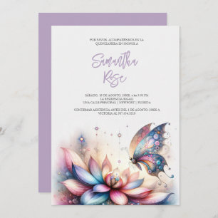 Magical Butterfly Purple Quinceanera