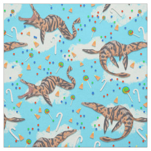 Magical Candy Crunch Prehistoric Liopleurodon Fabric