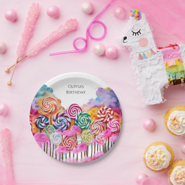 Magical Candyland Birthday Paper Plates (Party)