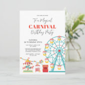 Magical Carnival Birthday Party Invitation (Standing Front)