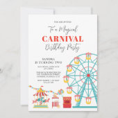 Magical Carnival Birthday Party Invitation (Front)