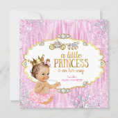 Magical Carriage Princess Baby Shower Pink Invitation (Front)