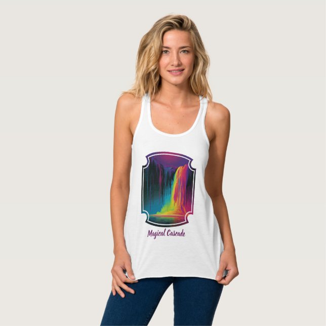 Magical cascade, captivating serenity tank top (Front Full)