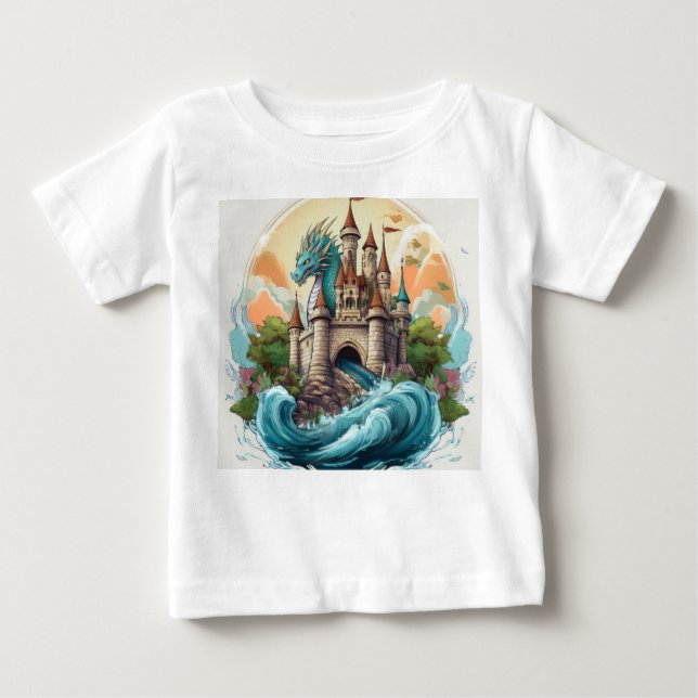 Magical Castle and Dragon T-Shirt (Front)