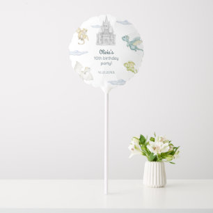 Magical Castle Cute Dragons Kids Birthday Balloon