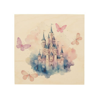 Magical, Castle Design Wood Wall Art