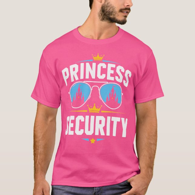 Magical Castle Sunglasses Princess Bodyguard Funny T-Shirt (Front)