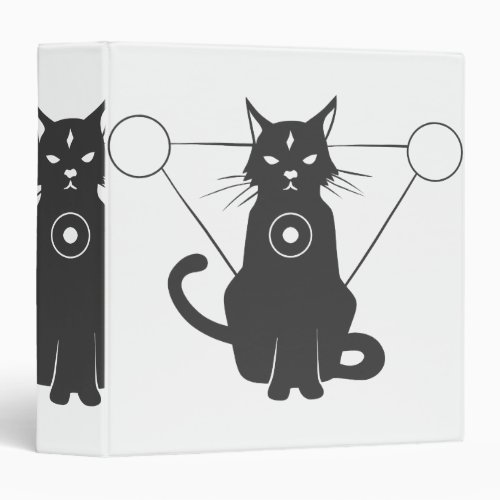 Magical cat silhouette _ Choose background color 3 Ring Binder