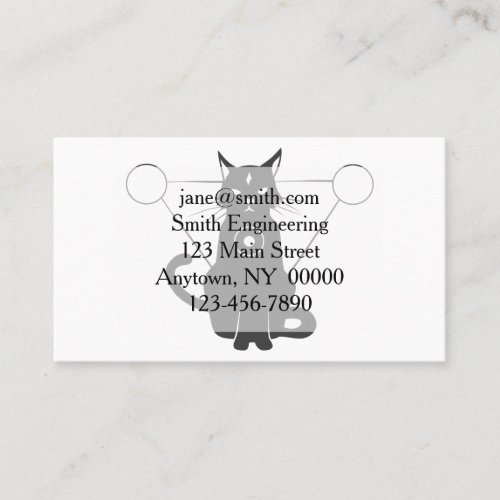 Magical cat silhouette _ Choose background color Business Card