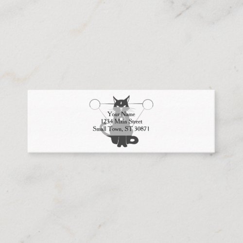 Magical cat silhouette _ Choose background color Mini Business Card