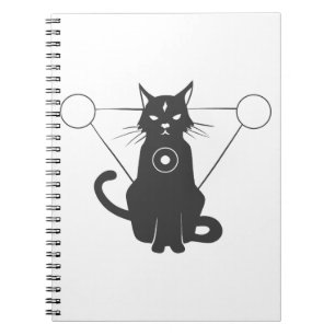 Magical cat silhouette - Choose background color Notebook