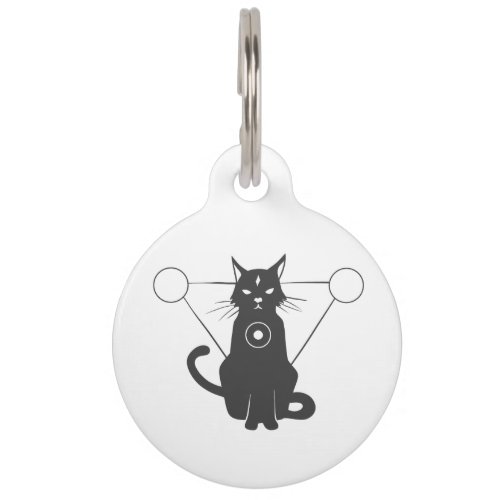 Magical cat silhouette _ Choose background color Pet ID Tag