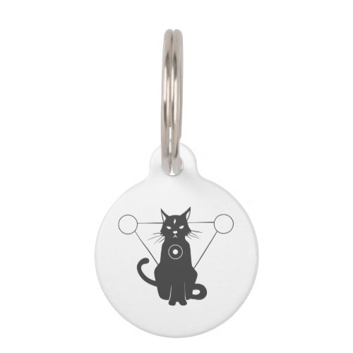 Magical cat silhouette _ Choose background color Pet ID Tag