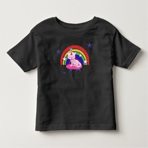 Magical caticorn  girl birthday toddler t_shirt