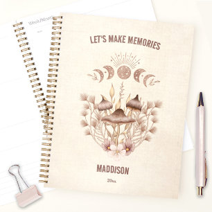 Magical Celestial Mushroom Fungi Moon Boho Planner