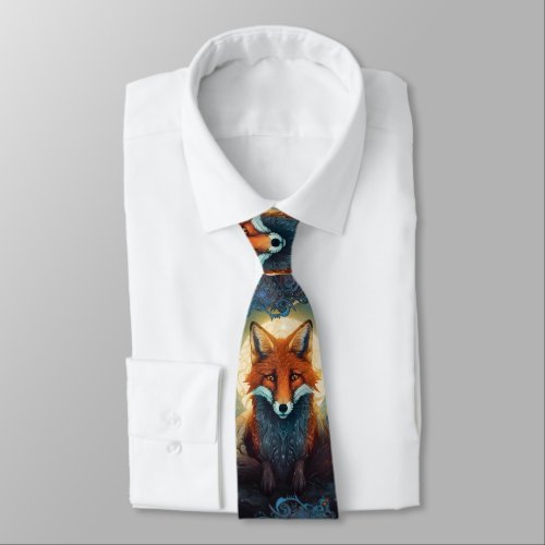 Magical Celtic Fox  Neck Tie