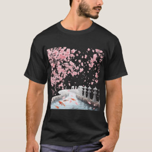 Magical Cherry Blossom Scene with Winding River &  T-Shirt