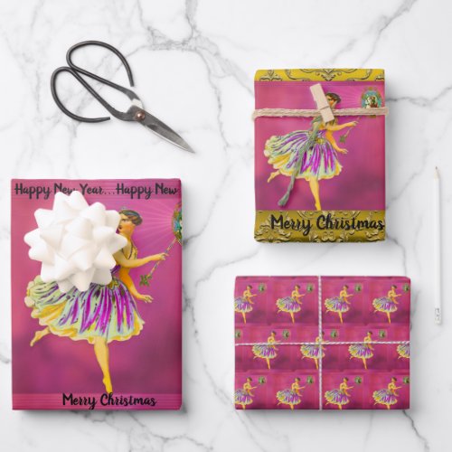 Magical Christmas Cheer II Fun Fairy Wrapping Paper Sheets