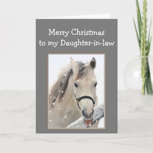 Magical Christmas Daughter_in_law Wishes  Horse Card