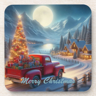 Magical Christmas Eve Delivery Beverage Coaster