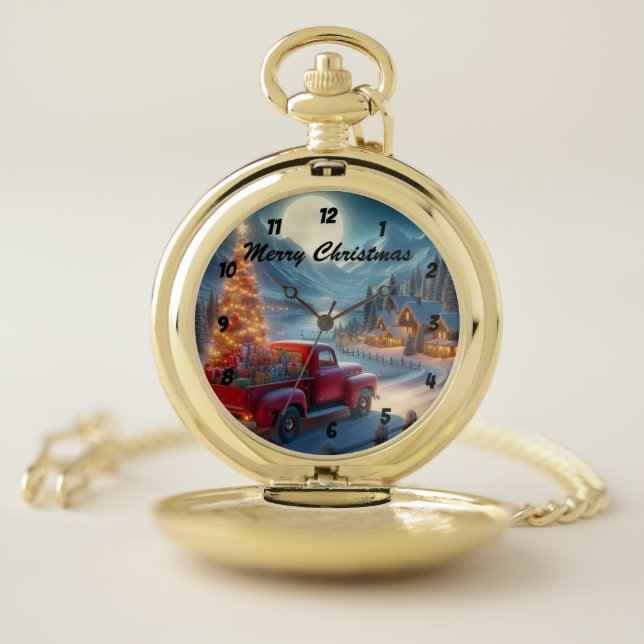 Magical Christmas Eve Delivery Pocket Watch (Inside)
