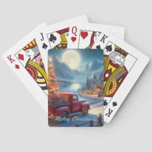 Magical Christmas Eve Delivery Poker Cards