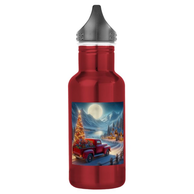 Magical Christmas Eve Delivery Stainless Steel Water Bottle (Left)