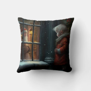 Magical Christmas eve throw pillow