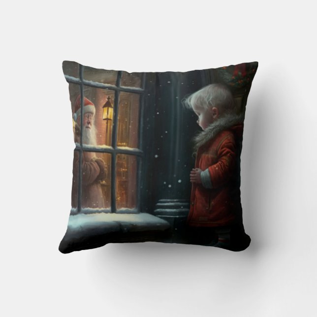 Magical Christmas eve  throw pillow (Back)