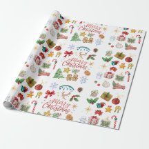 Magical Christmas Gift Wrap | Holiday Illustration