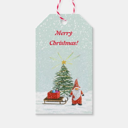 Magical Christmas Gnome Gift Tag