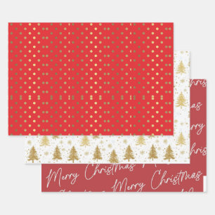 Magical Christmas Holiday Gifts Wrapping Paper Sheets