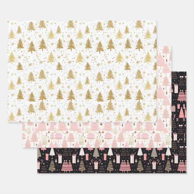 Magical Christmas Holiday Gifts Wrapping Paper Sheets (Set)